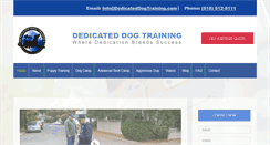 Desktop Screenshot of dedicateddogtraining.com